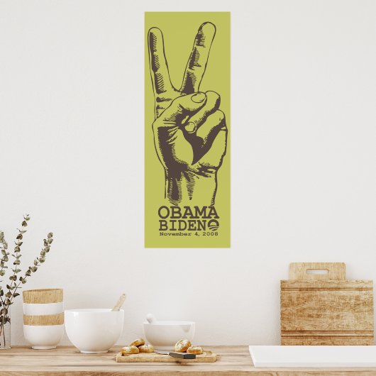 Obama Biden Peace Print (Keuken)