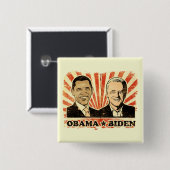 Obama Biden Portret Button (Voorkant /achterkant)