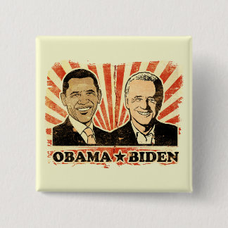 Obama Biden Portret Button