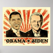 Obama Biden Portret Print (Voorkant)