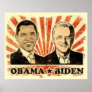 Obama Biden Portret Print