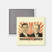 Obama Biden portretten magneet (Voorkant / Achterkant)