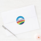 Obama Biden RAINBOW-Stickers Ronde Sticker (Envelop)