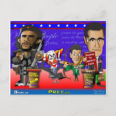 Obama Biden Romney Ryan Briefkaart (Voorkant)