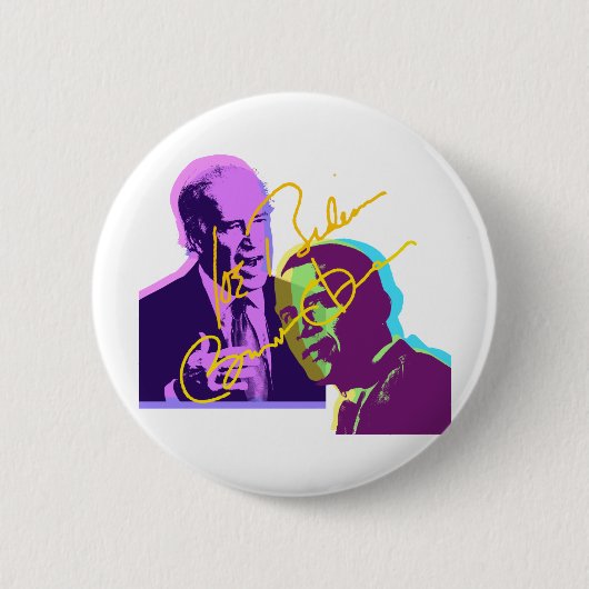 obama biden ronde button 5,7 cm (Voorkant)