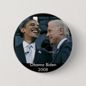 obama biden ronde button 5,7 cm (Voorkant)
