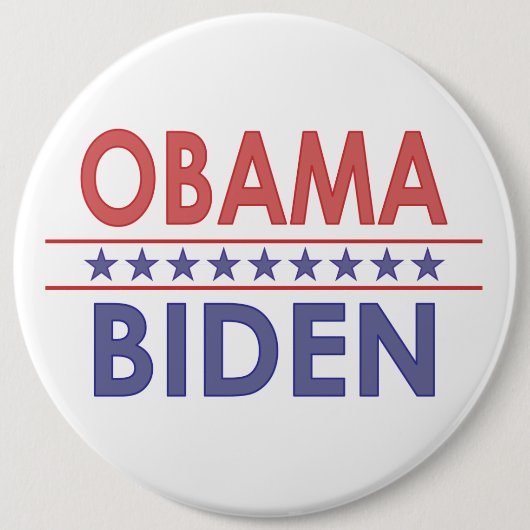Obama-Biden Ronde Button 6,0 Cm (Voorkant)