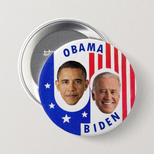 Obama Biden Ronde Button 7,6 Cm (Voorkant /achterkant)