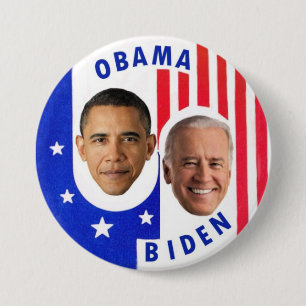 Obama Biden Ronde Button 7,6 Cm