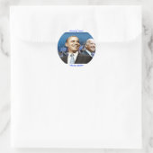 Obama Biden Ronde Sticker (Tas)