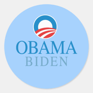Obama Biden Ronde Sticker