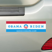 Obama Biden (rood, wit en blauw) Bumpersticker (Op auto)