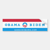 Obama Biden (rood, wit en blauw) Bumpersticker (Voorkant)
