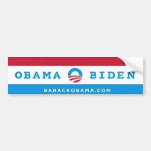 Obama Biden (rood, wit en blauw) Bumpersticker
