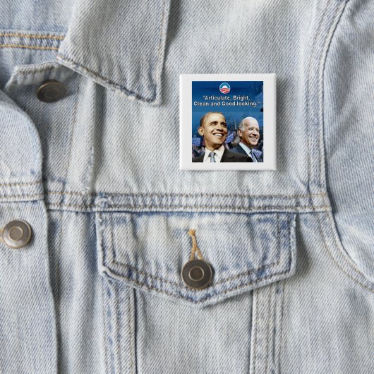 Obama/Biden Square Button (In situ)