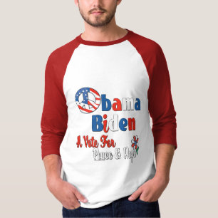 Obama Biden: Stemming voor vrede en liefde T-shirt