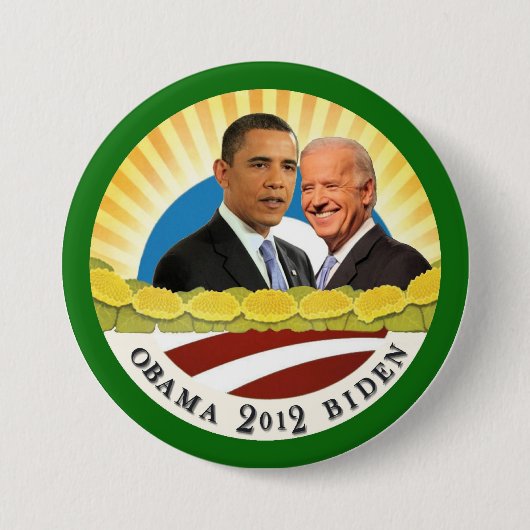 Obama & Biden Sunshine Ronde Button 7,6 Cm (Voorkant)