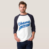 Obama Biden  Swoosh Blue Graphic Shirt (Voorkant volledig)