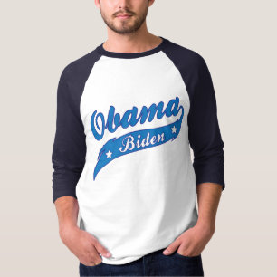 Obama Biden  Swoosh Blue Graphic Shirt