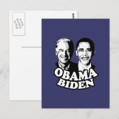 Obama Biden T-shirt Briefkaart (Voorkant / Achterkant)