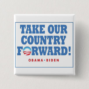Obama-Biden TOCF Pin Vierkante Button 5,1 Cm