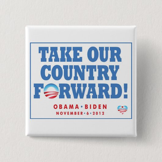 Obama-Biden TOCF & Vote Pin Pin Vierkante Button 5,1 Cm (Voorkant)