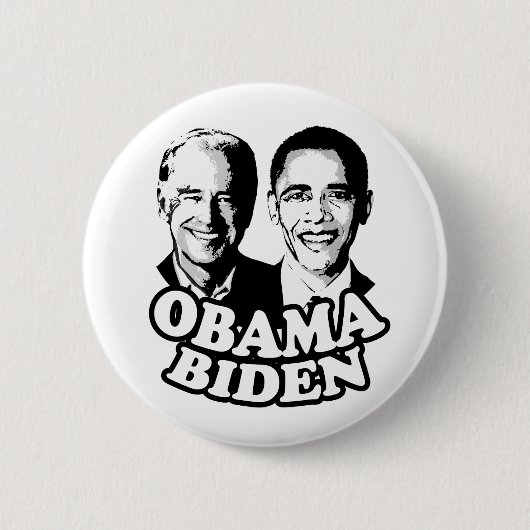 Obama Biden-toets Ronde Button 5,7 Cm (Voorkant)