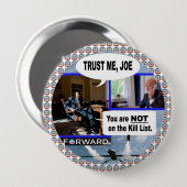 Obama & Biden: Vertrouw me Joe. Ronde Button 4,0 Cm (Voorkant /achterkant)