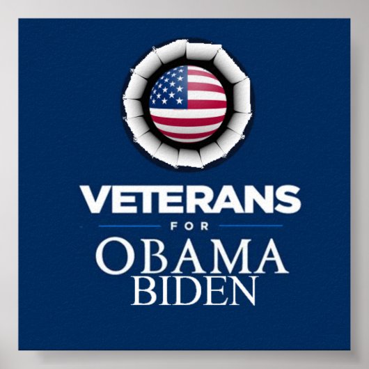 Obama Biden VETERANS Poster (Voorkant)