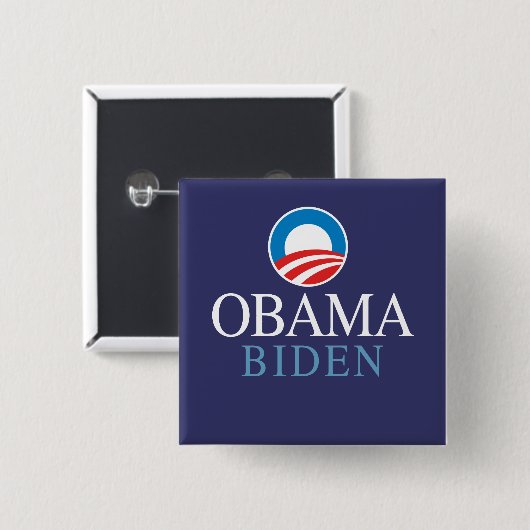 Obama Biden Vierkante Button 5,1 Cm (Voorkant /achterkant)