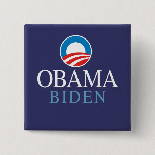 Obama Biden Vierkante Button 5,1 Cm