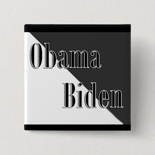Obama Biden Vierkante Button 5,1 Cm (Voorkant)
