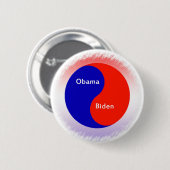 Obama ~ Biden Yin Yang Ronde Button 5,7 Cm (Voorkant /achterkant)