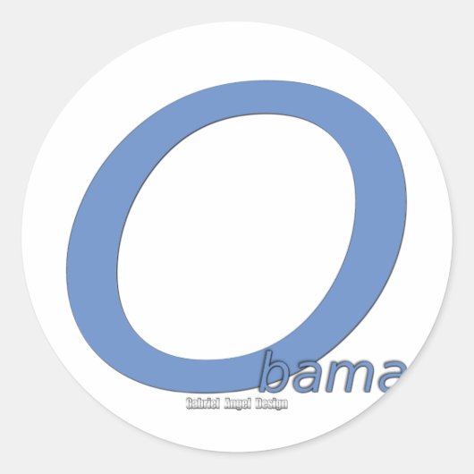 Obama Big O Ronde Sticker (Voorkant)