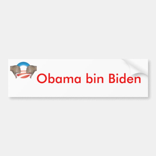 Obama bin Biden duikt op Bumpersticker (Voorkant)