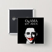 OBAMA BIN BIDEN VIERKANTE BUTTON 5,1 CM (Voorkant /achterkant)