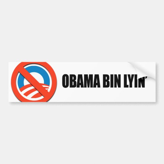 Obama bin lyin' bumpersticker (Voorkant)