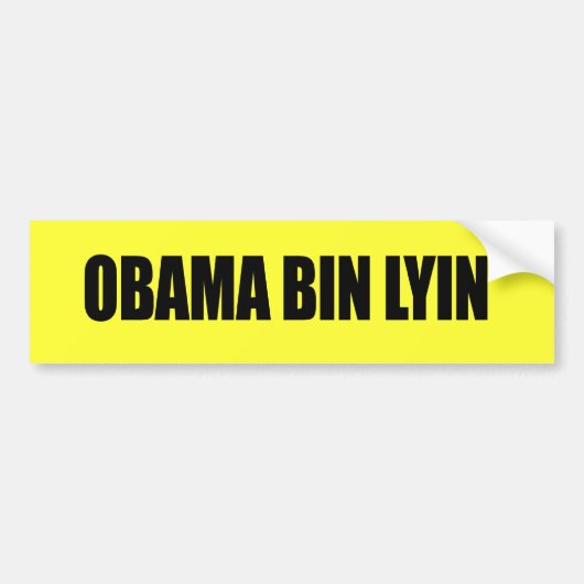 Obama bin lyin' bumpersticker (Voorkant)