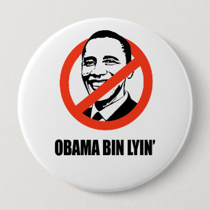Obama bin lyin' ronde button 4,0 cm