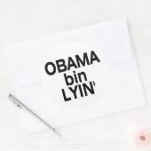 Obama bin Lyin' Ronde Sticker (Envelop)