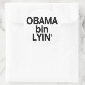 Obama bin Lyin' Ronde Sticker (Tas)