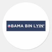 Obama bin Lyin' Ronde Sticker (Voorkant)
