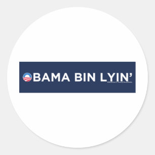 Obama bin Lyin' Ronde Sticker