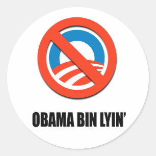 Obama bin lyin' ronde sticker
