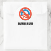 Obama bin lyin' ronde sticker (Tas)
