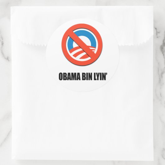 Obama bin lyin' ronde sticker (Tas)