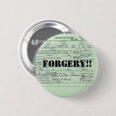 Obama Birth Certification Smeery Ronde Button 5,7 Cm (Voorkant /achterkant)