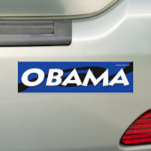 Obama Black op Blue Swirl Design Bumpersticker (Op auto)