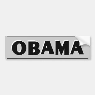 Obama Black op Grey Bumpersticker