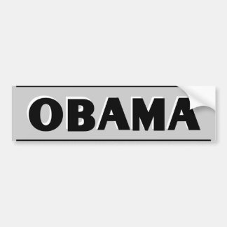 Obama Black op Grey Bumpersticker
